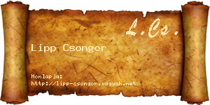 Lipp Csongor névjegykártya